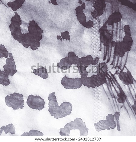 Gray Leopard Skin Repeat. Tiger Stripe. Colorless Animal Skin Patchwork. Drawn. Colorless Abstract Design. Cream Texture Watercolour. Indigo Pattern.  Royalty-Free Stock Photo #2432312739