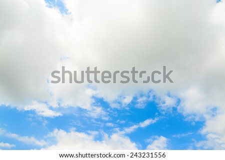 white soft clouds in the blue sky