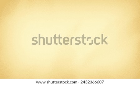 Smooth paper texture background mixed with small grains. With a light yellow-brown gradient. For backdrops, banners, summer, sand, sunlight.