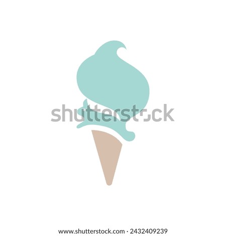 Squirrel ice cream, flat vector symbol design