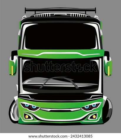 green bus vector modification cartoon