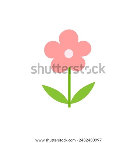 Cute flower isolated on white background.