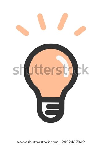 illustration material of light bulb icon