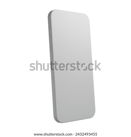 Smart phone isolated on a white blank screen Mockup a clipping path