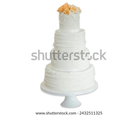 Birthday ,wedding,cream cake isolated in white back ground