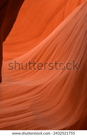 Wonderful red colors and round shapes in Antelope Canyon 