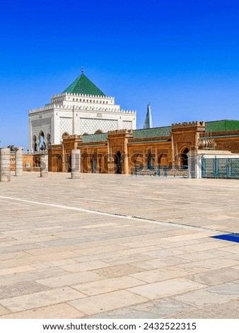 Mausoleum van Mohammad V, Moorish architecture, Rabat, Morocco Royalty-Free Stock Photo #2432522315