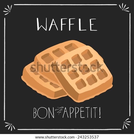 Vector illustration of yummy Waffle
