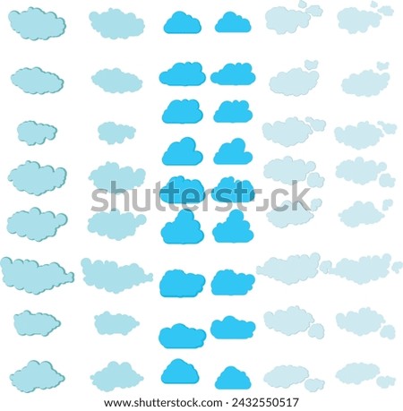 Clouds Set vector icon illustration