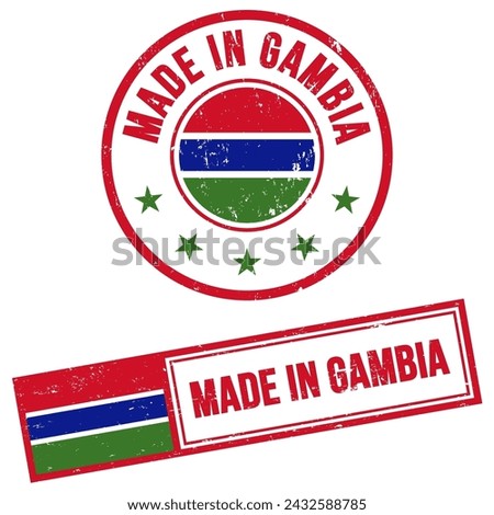 Made in Gambia Stamp Sign Grunge Style