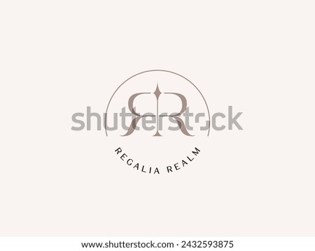  Initial RR for Regalia Realm Lady Preneur Logo Template for businesswoman