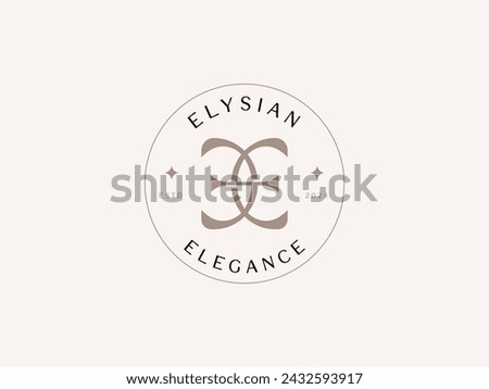 Initial EE for Elysian Elegance Lady Preneur Logo Template for businesswoman