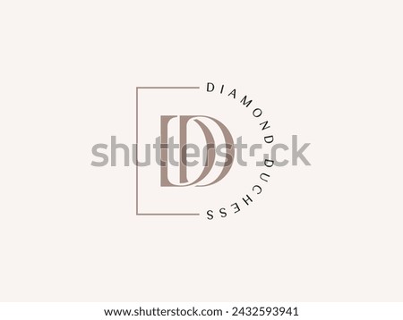 Initial DD for Diamond Duchess Lady Preneur Logo Template for businesswoman