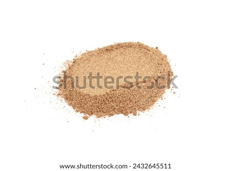 Cappuccino powder isolated in white background. 