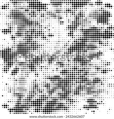 Halftone faded gradient texture. Grunge halftone grit background. White and black sand noise wallpaper. Retro pixilated vector backdrop