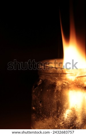 Close up candle black background