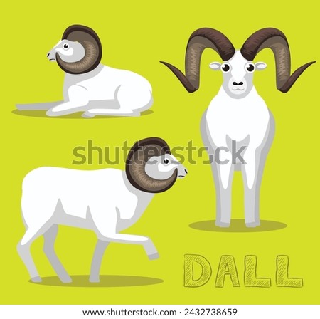 Sheep Dall Cartoon Vector Illustration Royalty-Free Stock Photo #2432738659