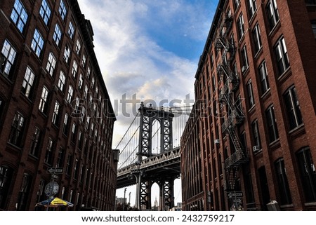 The Manhattan Bridge seen from DUMBO, Brooklyn - New York City