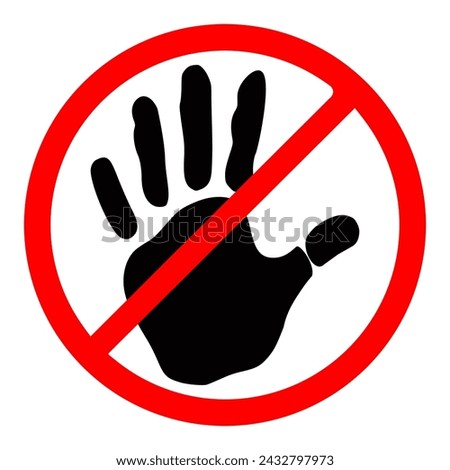 stop sign. do not sign. hand stop sign. stop vector sign