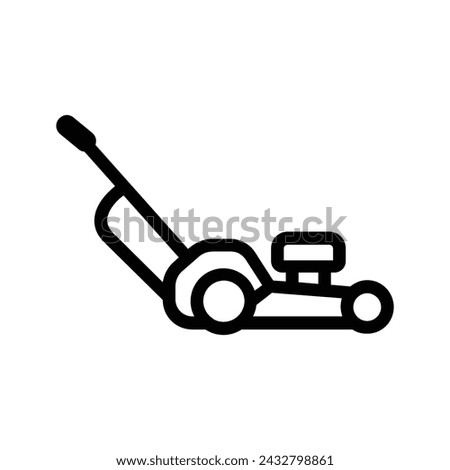 Lawnmower icon. sign for mobile concept and web design. vector illustration