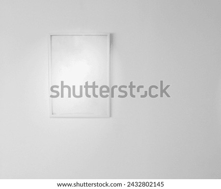 Blank picture frame template for place image inside on the wall. Black and white tone.