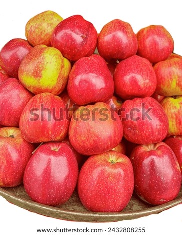 Cripps Pink Apple Stock Photos, |Vector Apple Drawing One Continuous Line Stock Vector |Fresh Red Apple Isolated On White Stock Photo Background with delicious, shiny red apples at the Farmer's Market
