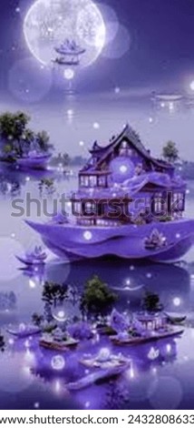 picture of beautiful purple houses