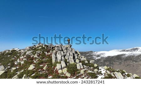 Beautiful view of the snowy Kaçkar Mountains from Sela Hill Royalty-Free Stock Photo #2432817241