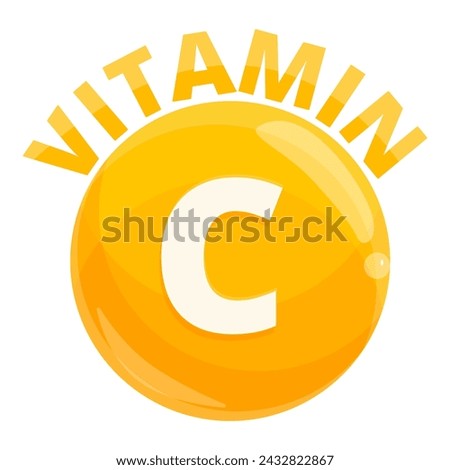 Vitamin c icon. Cartoon of Vitamin c icon for web design isolated on white background
