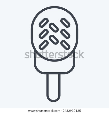 Icon Ice cream. related to Milk and Drink symbol. line style. simple design editable. simple illustration