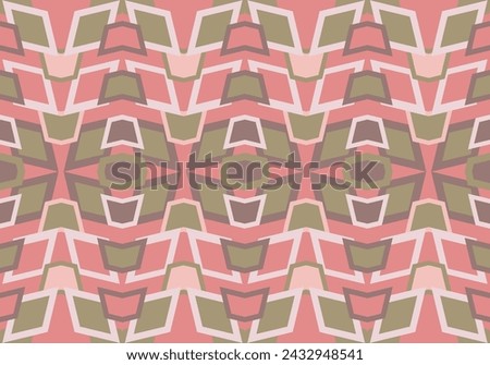 ikat seamless pattern Vector tie dye shibori printed with endless ethnic fabric vector pattern. pink triangle