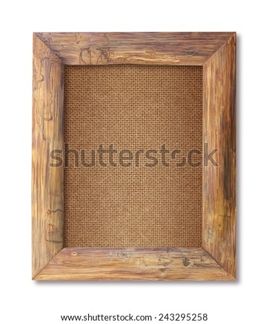 Wood frame isolated on white