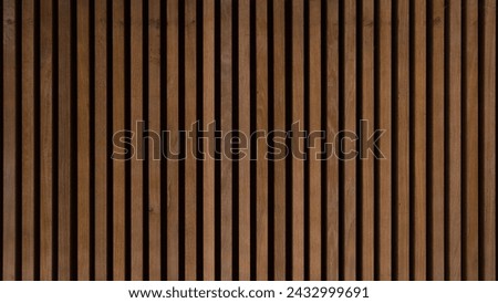 Wood background - Brown wooden acoustic panels wall texture , seamless pattern	
 Royalty-Free Stock Photo #2432999691
