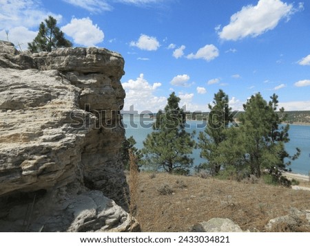Keyhole Reservoir in Pine Haven Wyoming Royalty-Free Stock Photo #2433034821