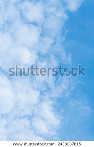 Stock photo of altocumulus clouds in white and blue