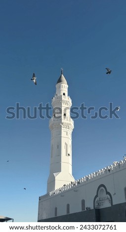 a magnificent mosque among the beautiful sky