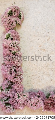 The letter L made of purple and green flowers. Royalty-Free Stock Photo #2433091705
