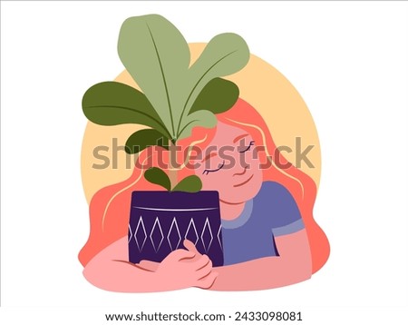 house plant wildflower and floral nature botanical illustration vector