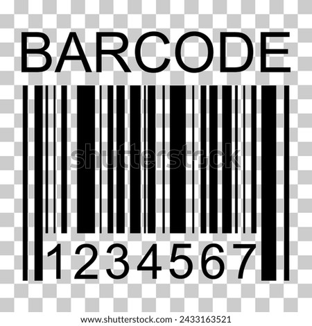 Barcode vector icon. Bar code for web flat design. Isolated illustration .