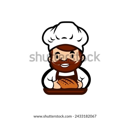 Vector illustration of cartoon chef isolated on white background	