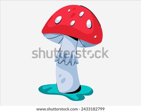 mushroom design with modern illustration concept style for badge farm agriculture sticker illustration