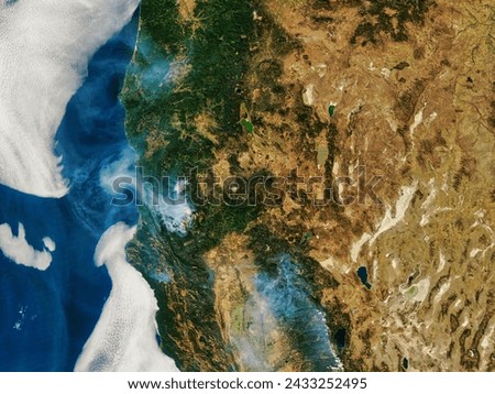 Fires in Northern California. . Elements of this image furnished by NASA.