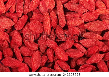 Background of dried goji berries
