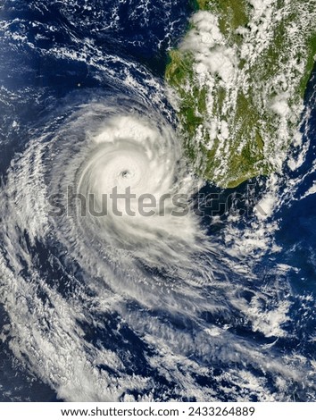 Tropical Cyclone Favio 14S off Madagascar. Tropical Cyclone Favio 14S off Madagascar. Elements of this image furnished by NASA.