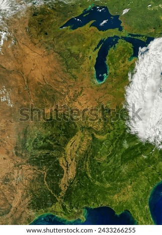 Central United States. Central United States. Elements of this image furnished by NASA.