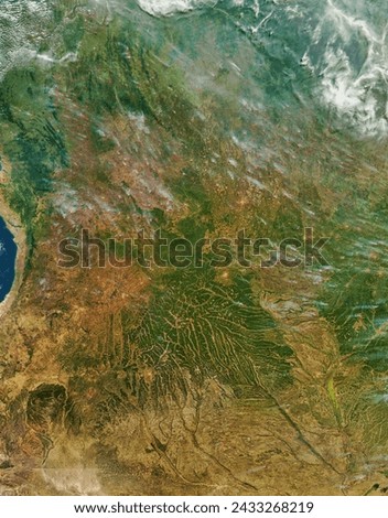 Fires in Central Africa. Fires in Central Africa. Elements of this image furnished by NASA. Royalty-Free Stock Photo #2433268219