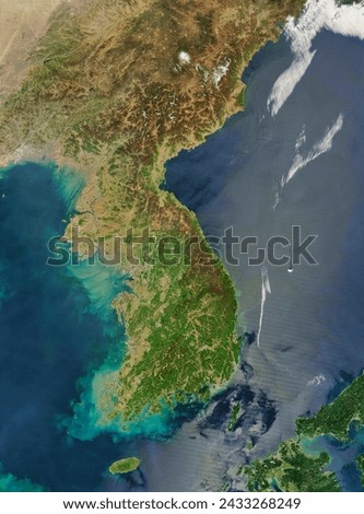 Korea. Korea. Elements of this image furnished by NASA.