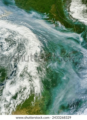 Fires and smoke in eastern Russia. Fires and smoke in eastern Russia. Elements of this image furnished by NASA.