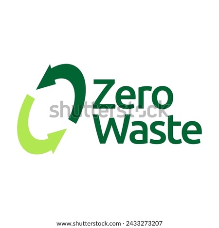 Zero waste labels. Green eco friendly label