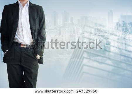Business Man with black suit